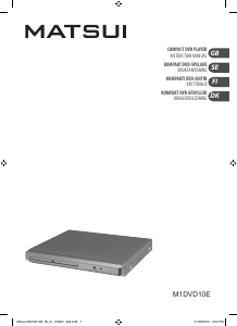 Brugsanvisning Matsui M1DVD10E DVD afspiller