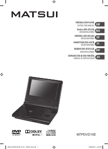 Manual de uso Matsui M7PDVD10E Reproductor DVD