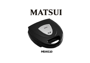Bruksanvisning Matsui MSW110 Smörgåsgrill