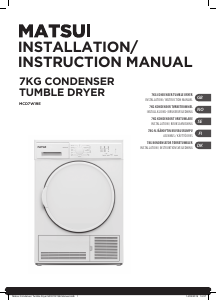 Manual Matsui MCD7W19E Dryer
