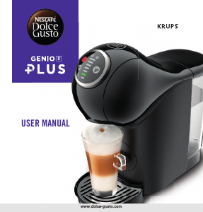 Manual Krups KP340531 Nescafe Dolce Gusto Genio Plus Espresso Machine