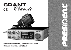 Handleiding President Grant Classic Transceiver