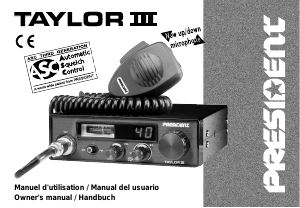 Mode d’emploi President Taylor III Émetteur-récepteur