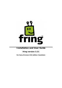 Handleiding Fring for Sony Ericsson UIQ edition v3.21