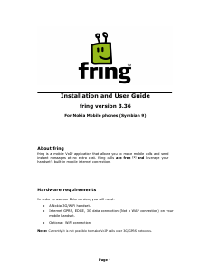 Bruksanvisning Fring for Nokia v3.36