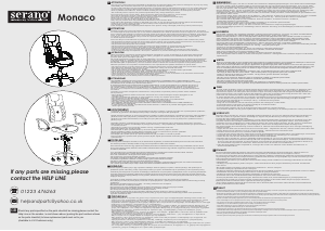Kullanım kılavuzu Serano Monaco Ofis sandalyesi