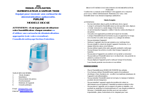 Mode d’emploi Pur Line HGC6E Humidificateur