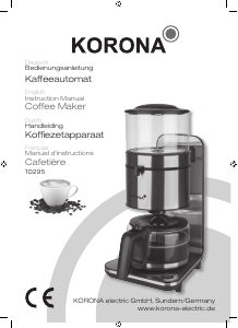 Bedienungsanleitung Korona 10295 Kaffeemaschine