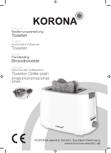 Bruksanvisning Korona 21134 Brödrost