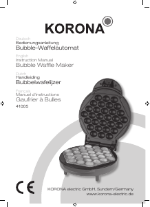 Mode d’emploi Korona 41005 Gaufrier