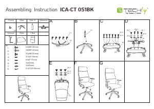Bruksanvisning Techly ICA-CT 051BK Arbetsstol