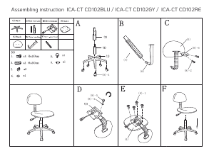 Manual Techly ICA-CT CD102RE Office Chair