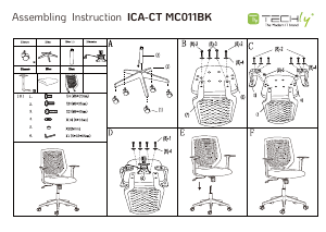 Bruksanvisning Techly ICA-CT MC011BK Arbetsstol