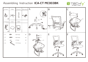 Manual Techly ICA-CT MC003BK Office Chair