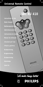 Manual Philips SBC RU 410 Comando remoto