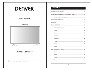 Handleiding Denver LED-3277 LED televisie