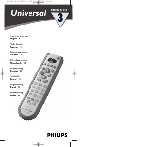 Mode d’emploi Philips SBC RU 538 Télécommande
