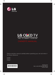 Bruksanvisning LG 55EA970W OLED TV