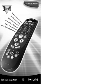 Manual de uso Philips SBC RU 630 Control remoto