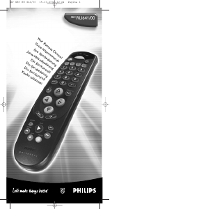 Manual Philips SBC RU 641 Remote Control