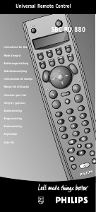 Mode d’emploi Philips SBC RU 880 Télécommande