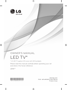 Manual LG 28LB450U LED Television