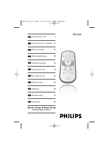 Bedienungsanleitung Philips SRU160 Fernbedienung