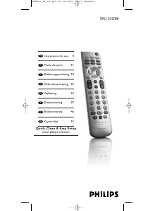 Manual Philips SRU530 Remote Control