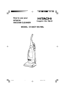 Bruksanvisning Hitachi CV-90CY BS RBL Dammsugare