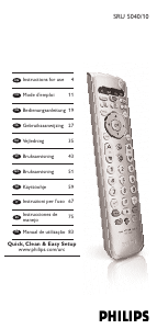Manuale Philips SRU5040 Telecomando