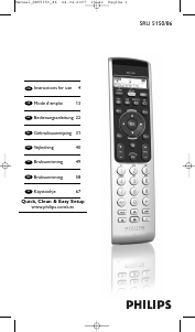Mode d’emploi Philips SRU5150 Télécommande
