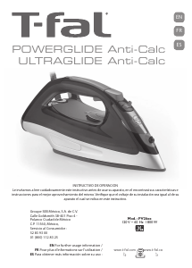 Manual de uso Tefal FV2641X0 Powerglide Ultraglide Anti-Calc Plancha