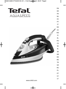 Kullanım kılavuzu Tefal FV5376Z0 Aquaspeed Ütü