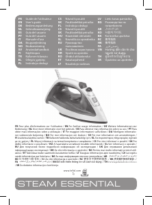 Rokasgrāmata Tefal FV1026L0 Steam Essential Gludeklis