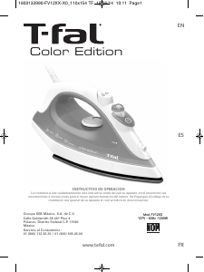 Vadovas Tefal FV1241X0 Color Edition Lygintuvas