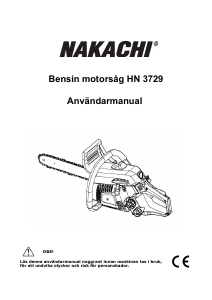 Bruksanvisning Nakachi HN 3729 Kedjesåg