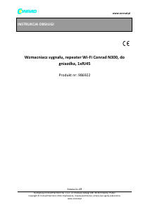 Instrukcja Conrad N300 Wzmacniacz WiFi