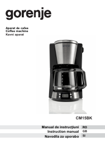 Handleiding Gorenje CM15BK Koffiezetapparaat