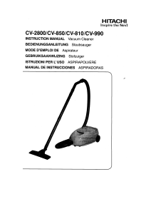 Manual Hitachi CV850 Vacuum Cleaner