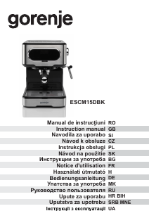 Instrukcja Gorenje ESCM15DBK Ekspres do espresso