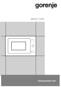 Руководство Gorenje BM321A7X Микроволновая печь