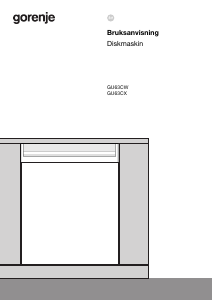 Bruksanvisning Gorenje GU63CW Diskmaskin