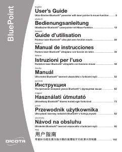 Manuale Dicota BluePoint Dispositivo per presentazione