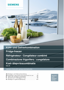 Manual Siemens KA93DAIEP Fridge-Freezer