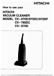 Manual Hitachi CV975DC Vacuum Cleaner