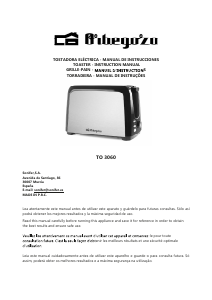 Manual Orbegozo TO 3060 Torradeira