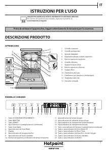 Manuale Hotpoint-Ariston HIS 9050 WELO Lavastoviglie