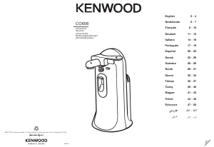 Bruksanvisning Kenwood CO606 Konservöppnare