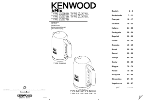 Manual de uso Kenwood ZJX740BK kMix Hervidor