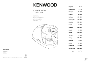 Bruksanvisning Kenwood CH180A Matberedare